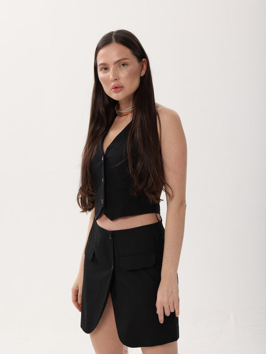 Silk or Satin Black Dress